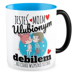 Kubek magiczny MIŁOSNY Jesteś moim ulubionym d*bilem